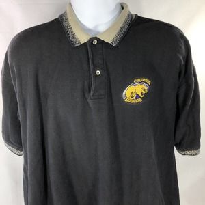 VINTAGE COLORADO COUGARS POLO SHIRT MENS XL EMBROIDERED BLACK SHORT SLEEVE 90s